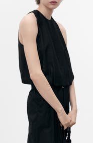 MANGO Bubble Hem Sleeveless Top