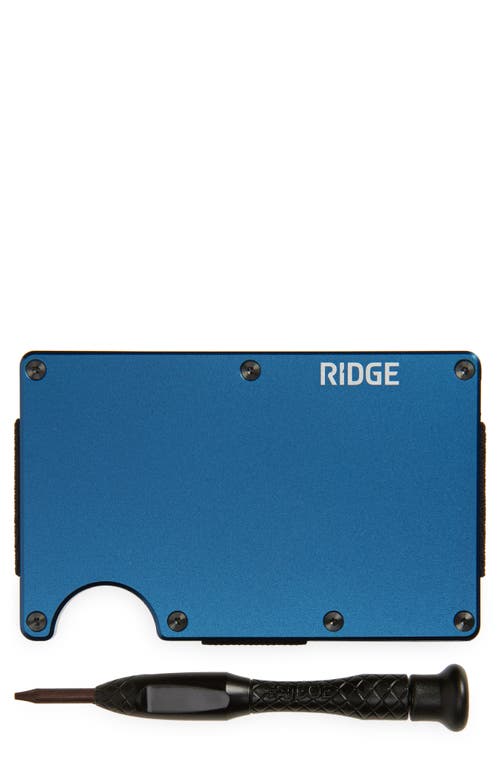 the Ridge RFID-Blocking Aluminum Money Clip Wallet in Alpine Navy 