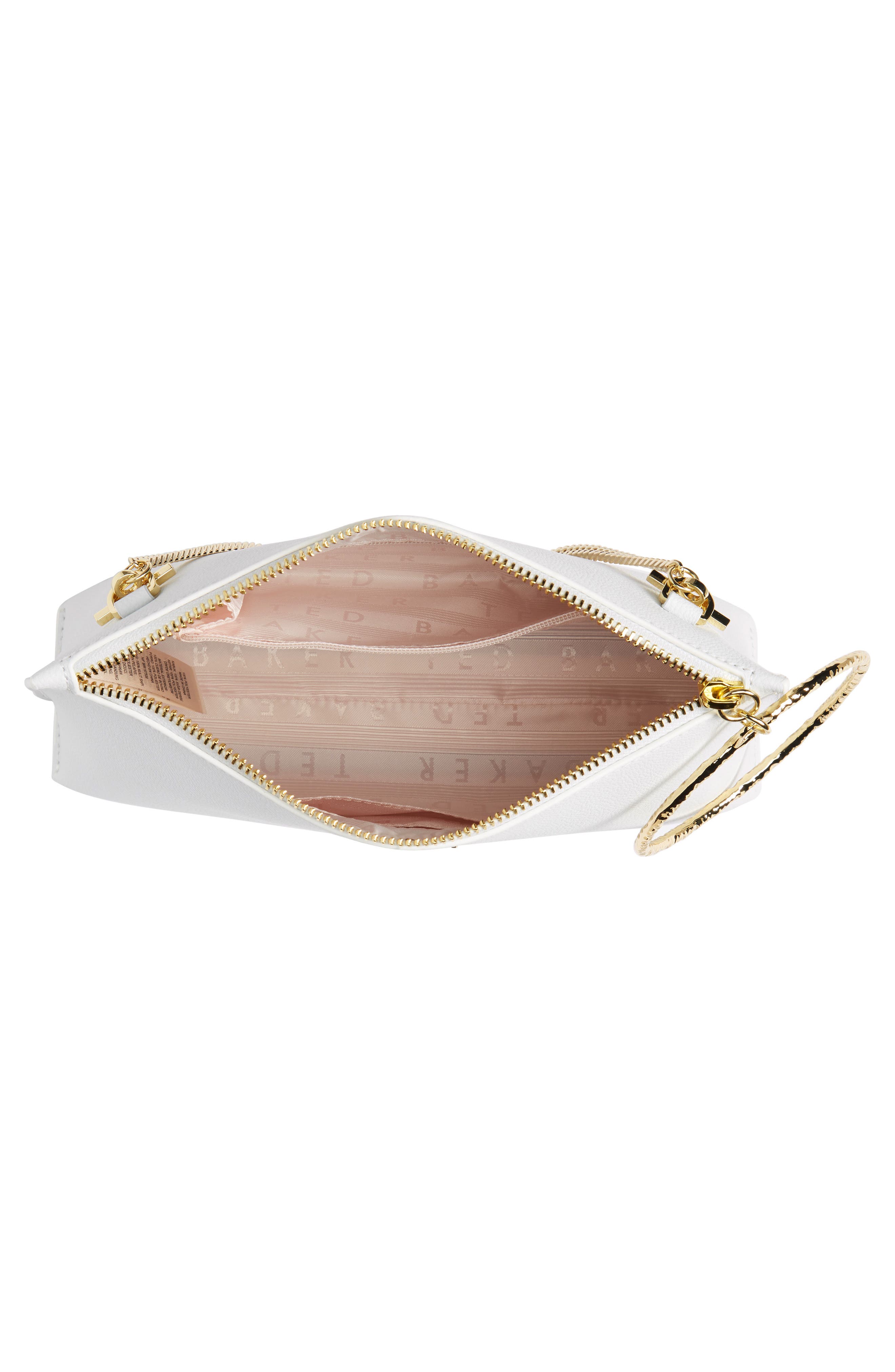 Ingaah Ring Handle Leather Crossbody Bag, Alternate, color, IVORY