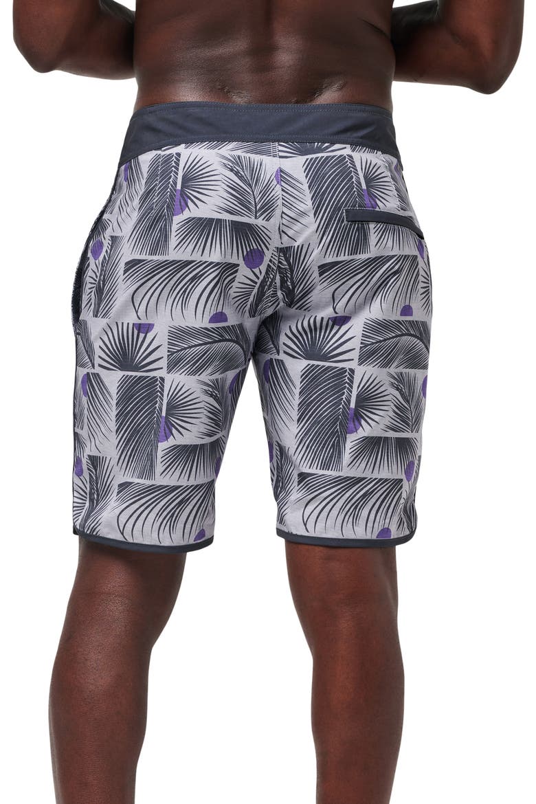 Island Hopper Board Shorts, Alternate, color, HEATHER GREY PINSTRIPE