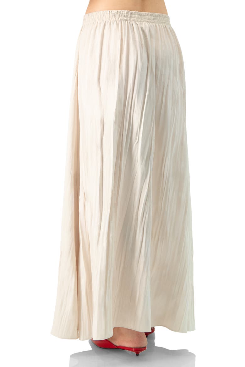 Wide Midi Skirt with Side Slit, Alternate, color, Ivory