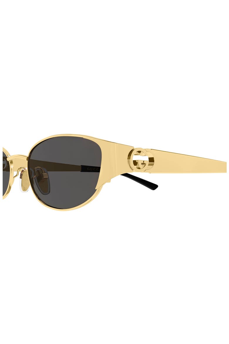 55mm Polarized Gradient Oval Sunglasses, Alternate, color, GOLD