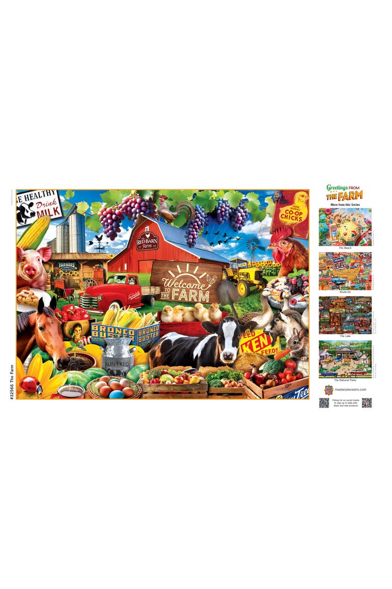 Greetings From the Farm 500pc Puzzle, Alternate, color, Multicolor