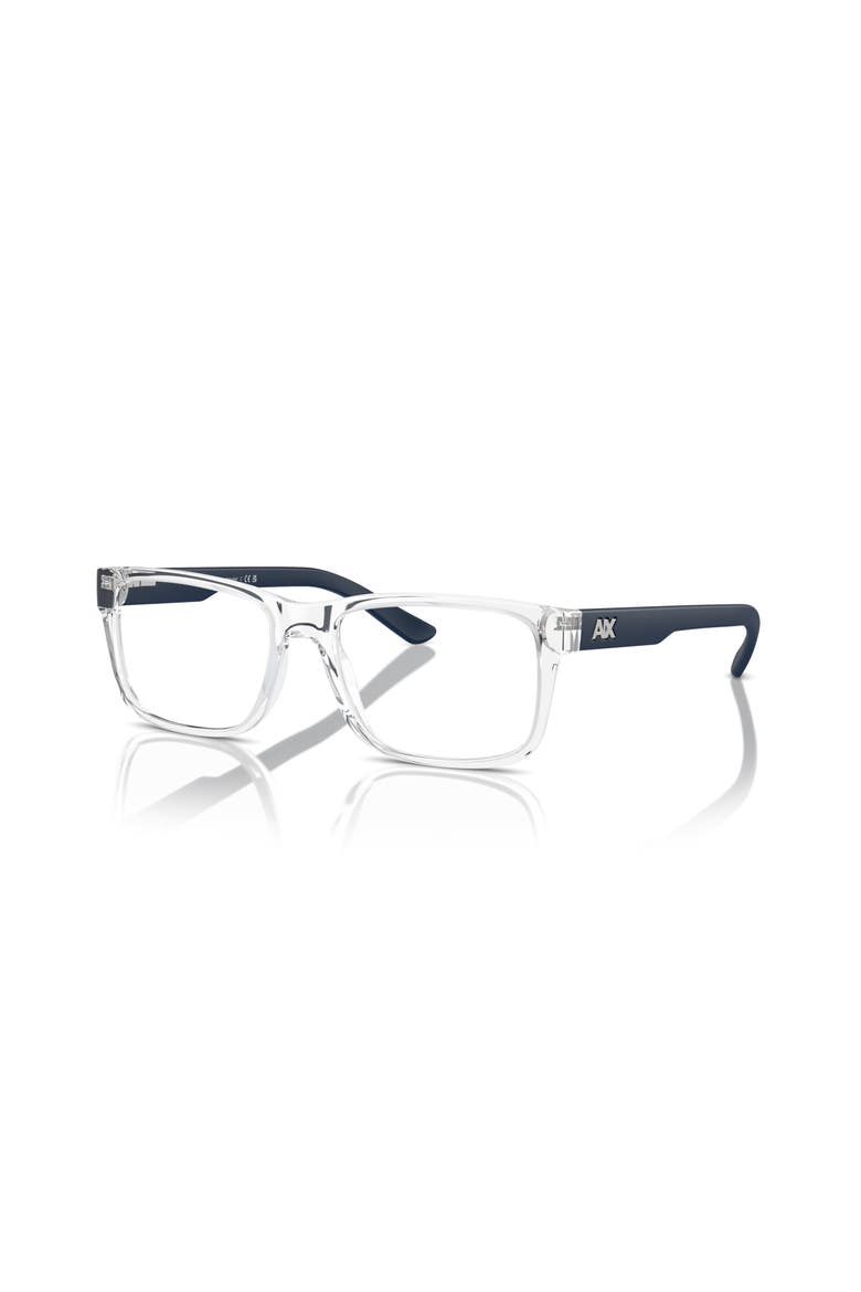 53mm Square optical glasses, Main, color, Transparent