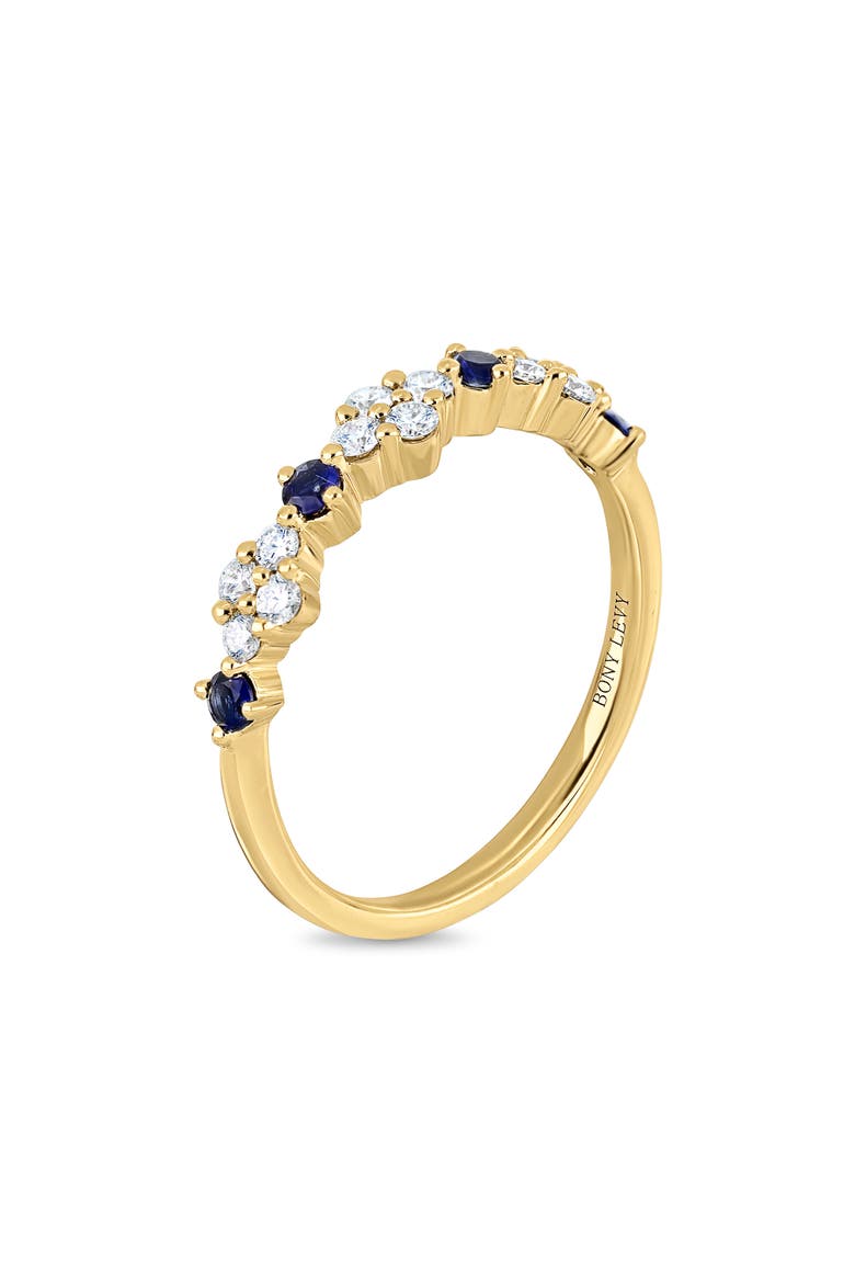 El Mar 18k Gold Sapphire and Diamond Band Ring, Alternate, color, 18KY