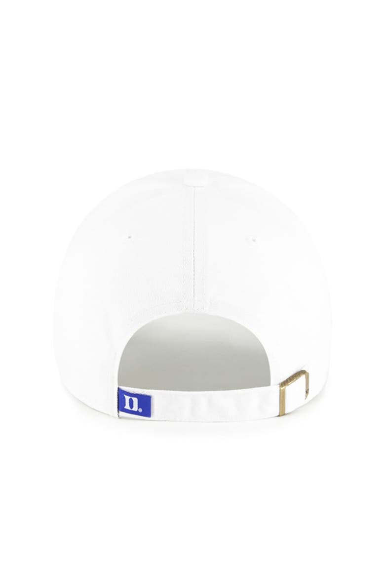 Men's '47 White Duke Blue Devils Clean Up Adjustable Hat, Alternate, color, White