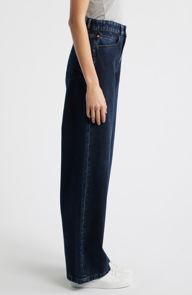 BOSS Orange Marlene High Waist Wide Leg Jeans, Alternate, color, Dark Blue