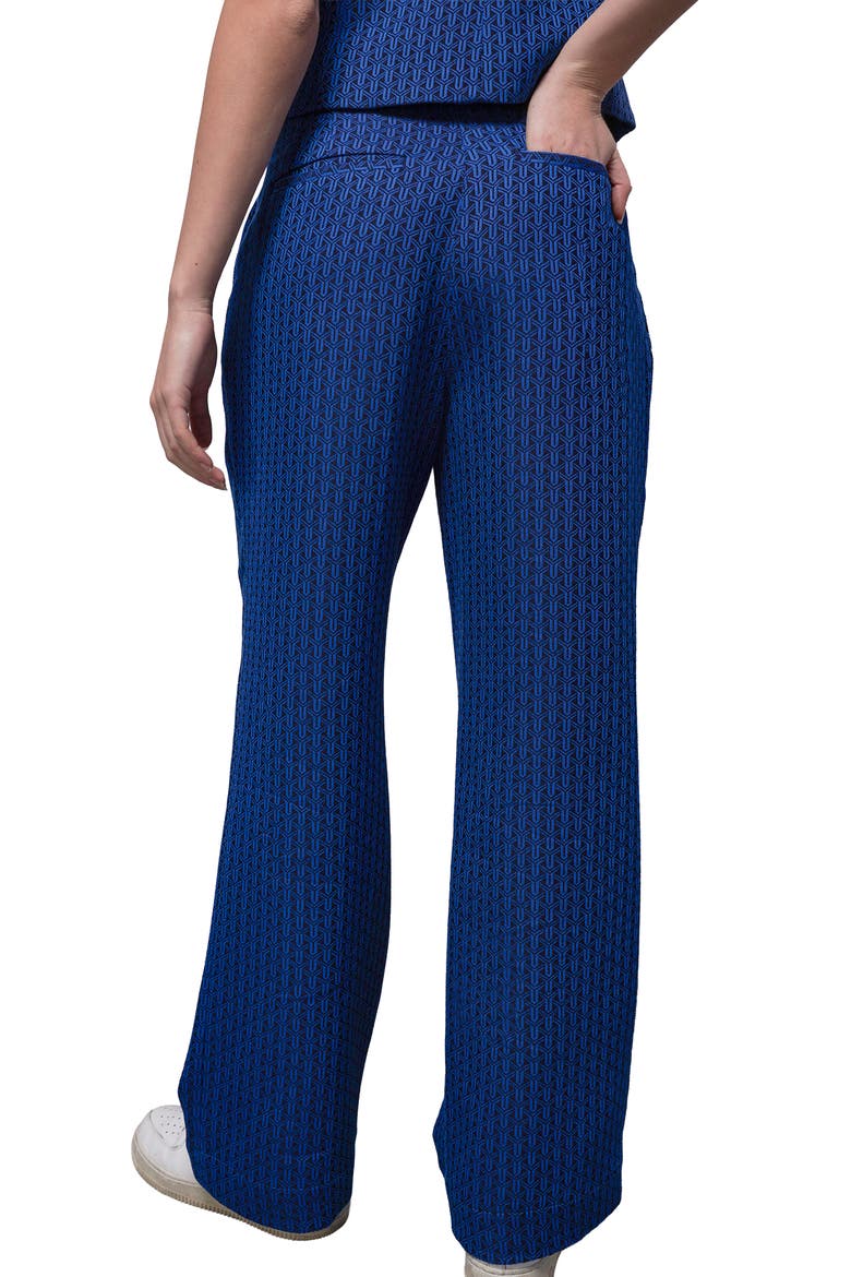 The Empower Jacquard Wide Leg Trouser, Alternate, color, COBALT BLUE