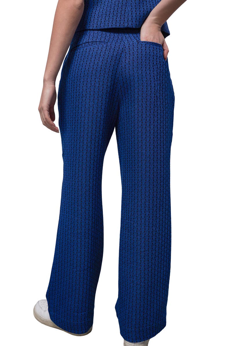 WILDFANG The Empower Jacquard Wide Leg Trouser, Alternate, color, Cobalt Blue
