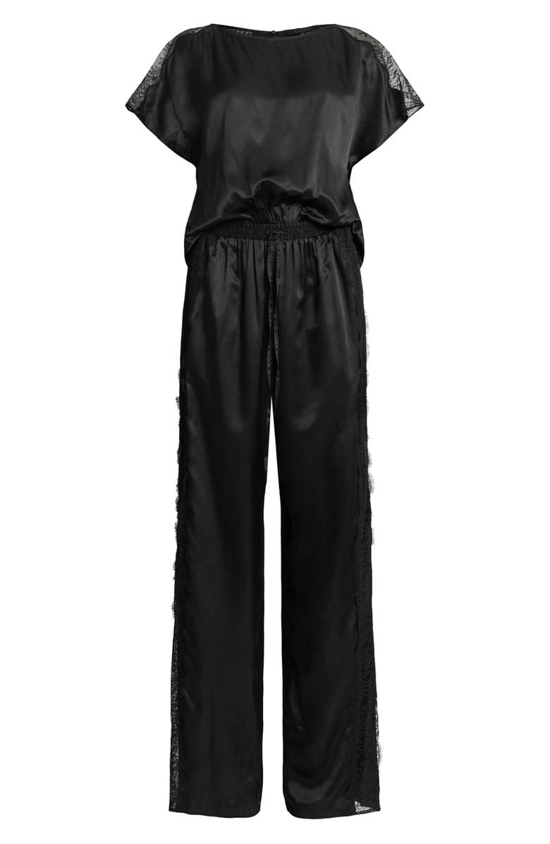 AllSaints Mari Short Sleeve Jumpsuit, Alternate, color, Black