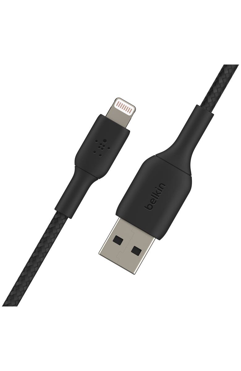 Belkin Braided 6.6 Ft. USB-A to LTG Charging Cable, Main, color,