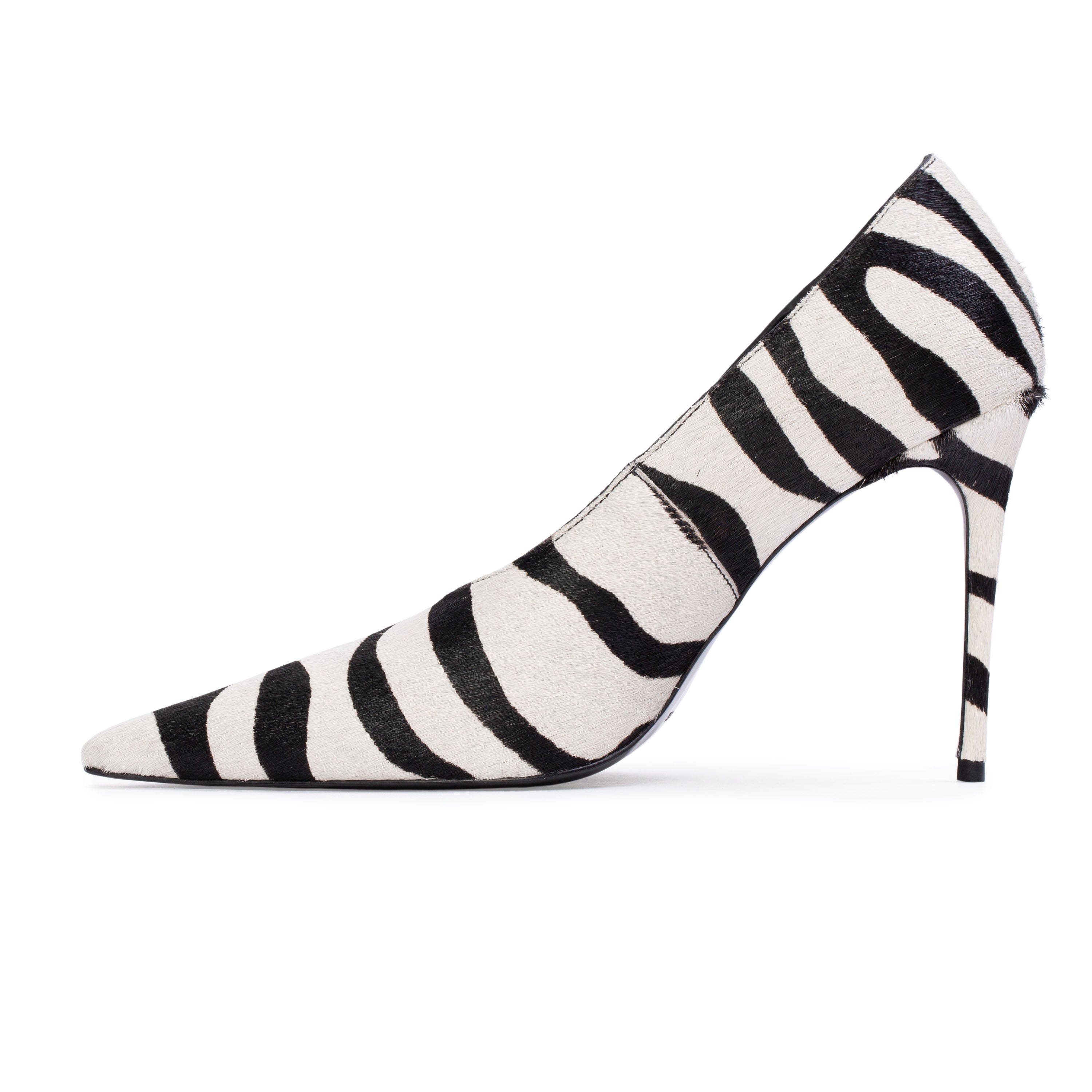 Jona 100 Ponyhair Pump, Alternate, color, Zebra Pony Hair