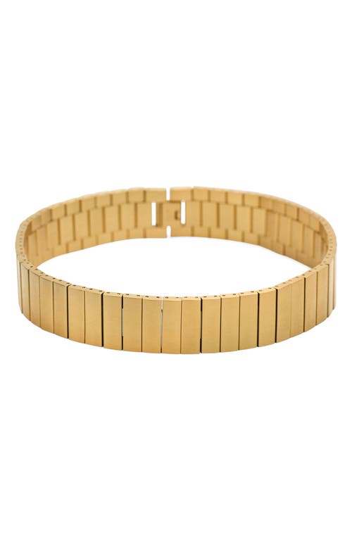 Mango Rectangular Link Choker Necklace In Gold