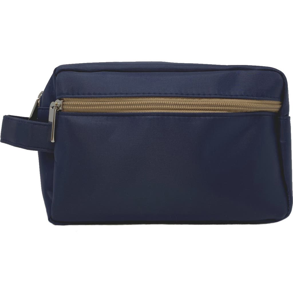 Youzey Navy Toiletry Bag with Tan Zipper  product