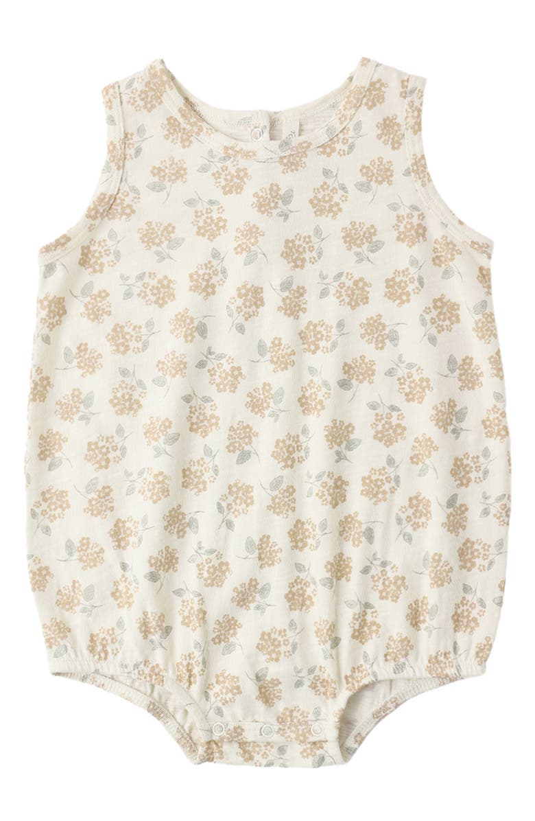 Rylee + Cru Ditsy Print Cotton Bubble Bodysuit, Alternate, color, Ivory