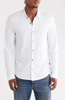John Varvatos Clark Organic Cotton Jersey Button-Up Shirt