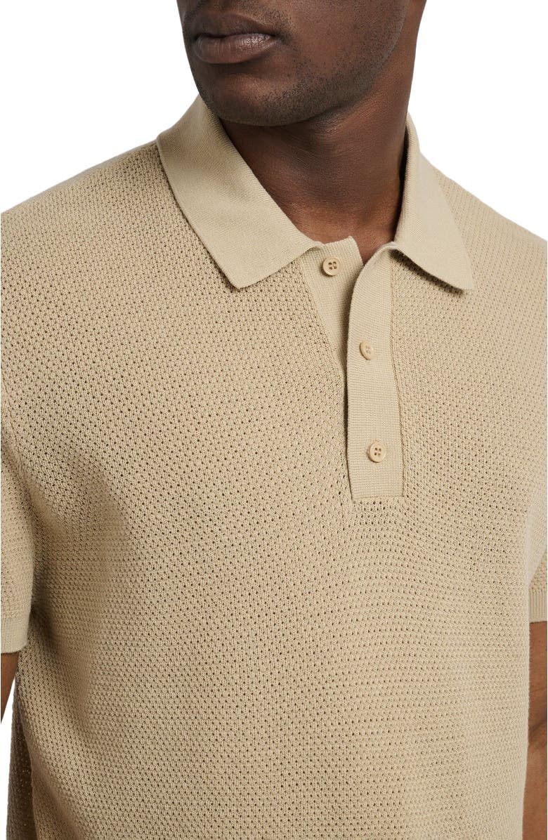 Onia Cotton Textured Knit Polo, Alternate, color,