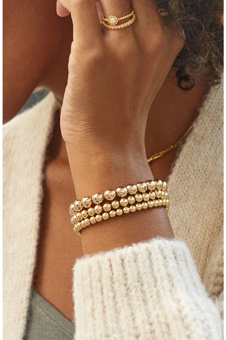Pisa Set of 3 Stretch Bracelets, Alternate, color, GOLD