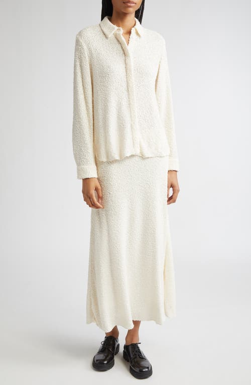 Partow Edie Textured Button-up Shirt In White