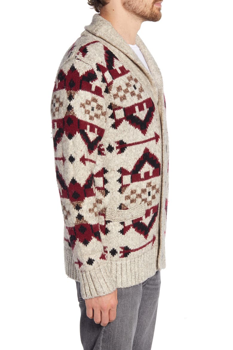 Southwestern Motif Sweater, Alternate, color, LIMESTONE