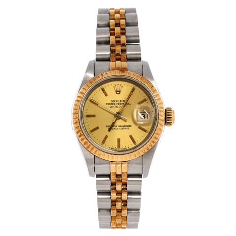 Oyster Perpetual Datejust Automatic Watch Stainless Steel and Yellow Gold 26