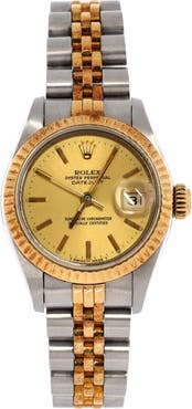 Pre-Owned Rolex Oyster Perpetual Datejust Automatic Watch Stainless Steel and Yellow Gold 26