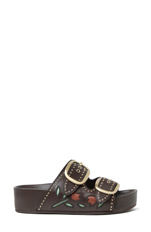 Loeffler Randall Eve Studded Platform Sandal In Brown