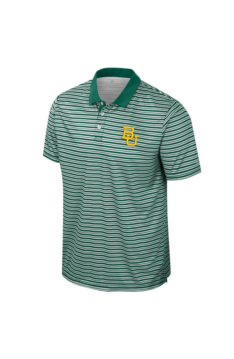 COLOSSEUM Men's Colosseum Green Baylor Bears Striped Polo, Alternate, color, 