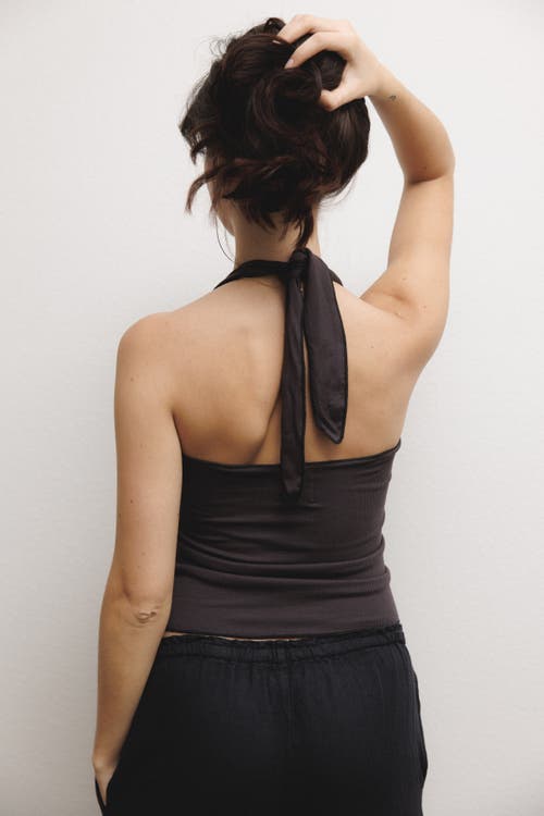 Vir Vita Pauline Halter Top In Black