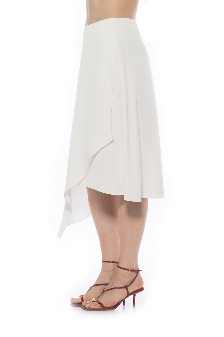 Jess Asymmetric Midi Skirt, Alternate, color, IVORY