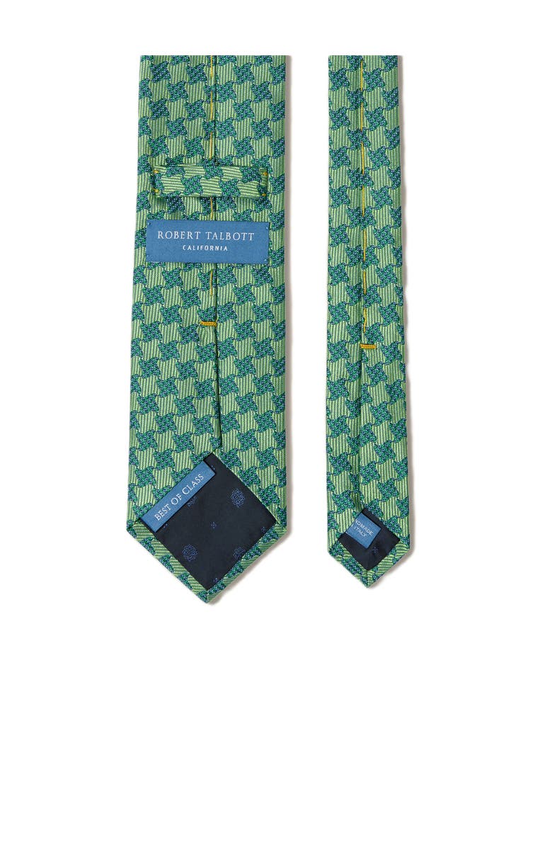 Robert Talbott Robert Large Houndstooth Jacquard Best of Class Necktie, Alternate, color, Green