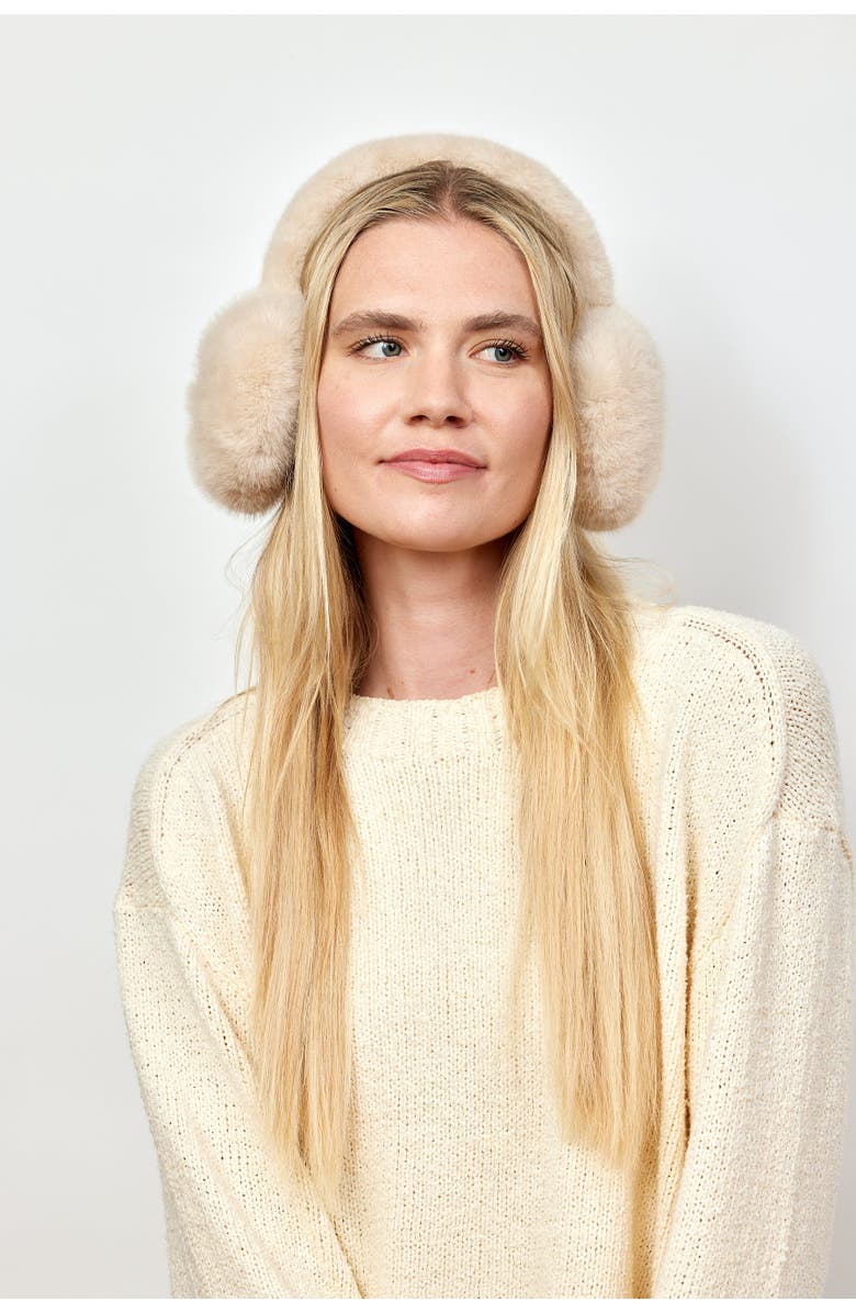 Hat Attack Faux Fur Earmuff, Alternate, color, Natural Beige