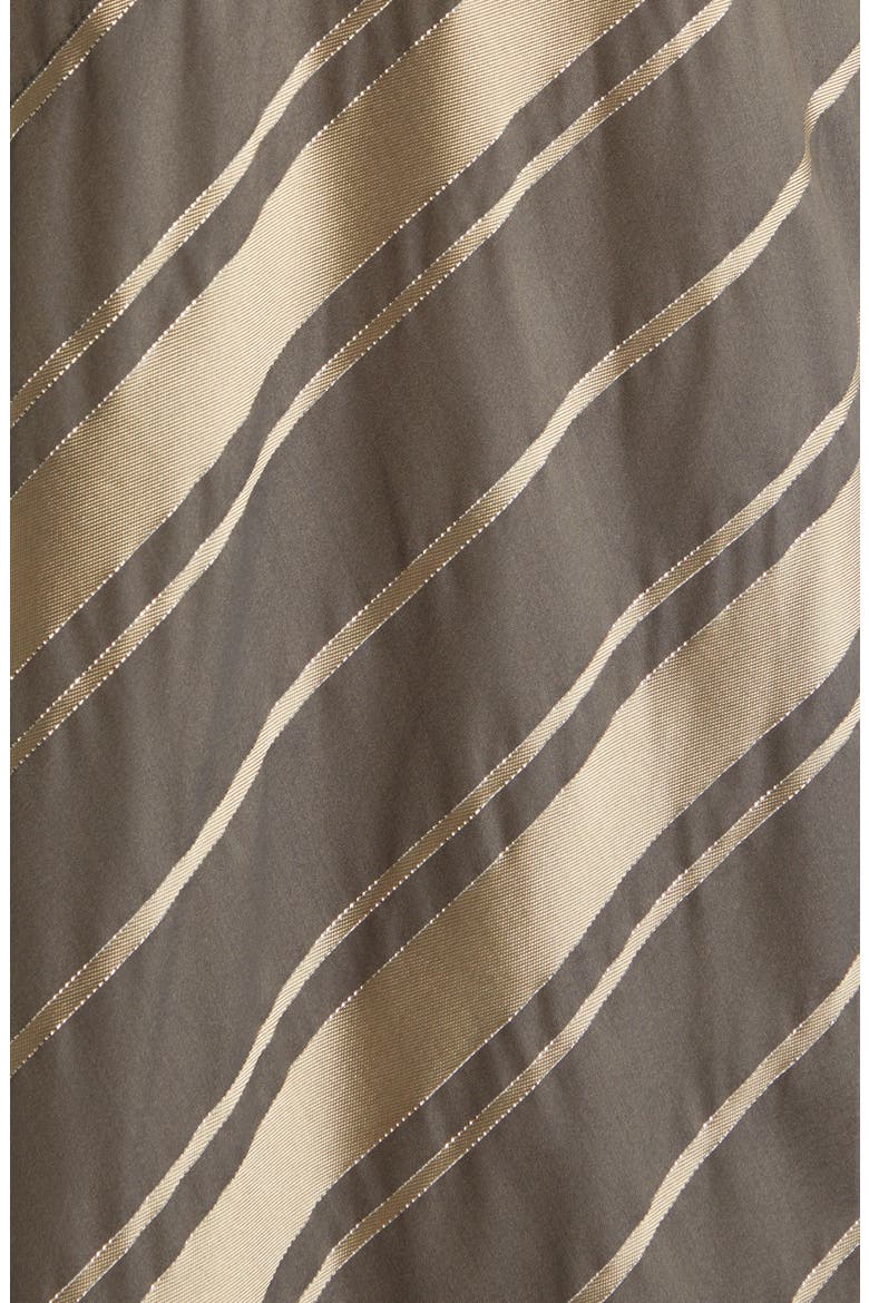 Metallic Diagonal Stripe Halter Gown, Alternate, color, TRUFFLE