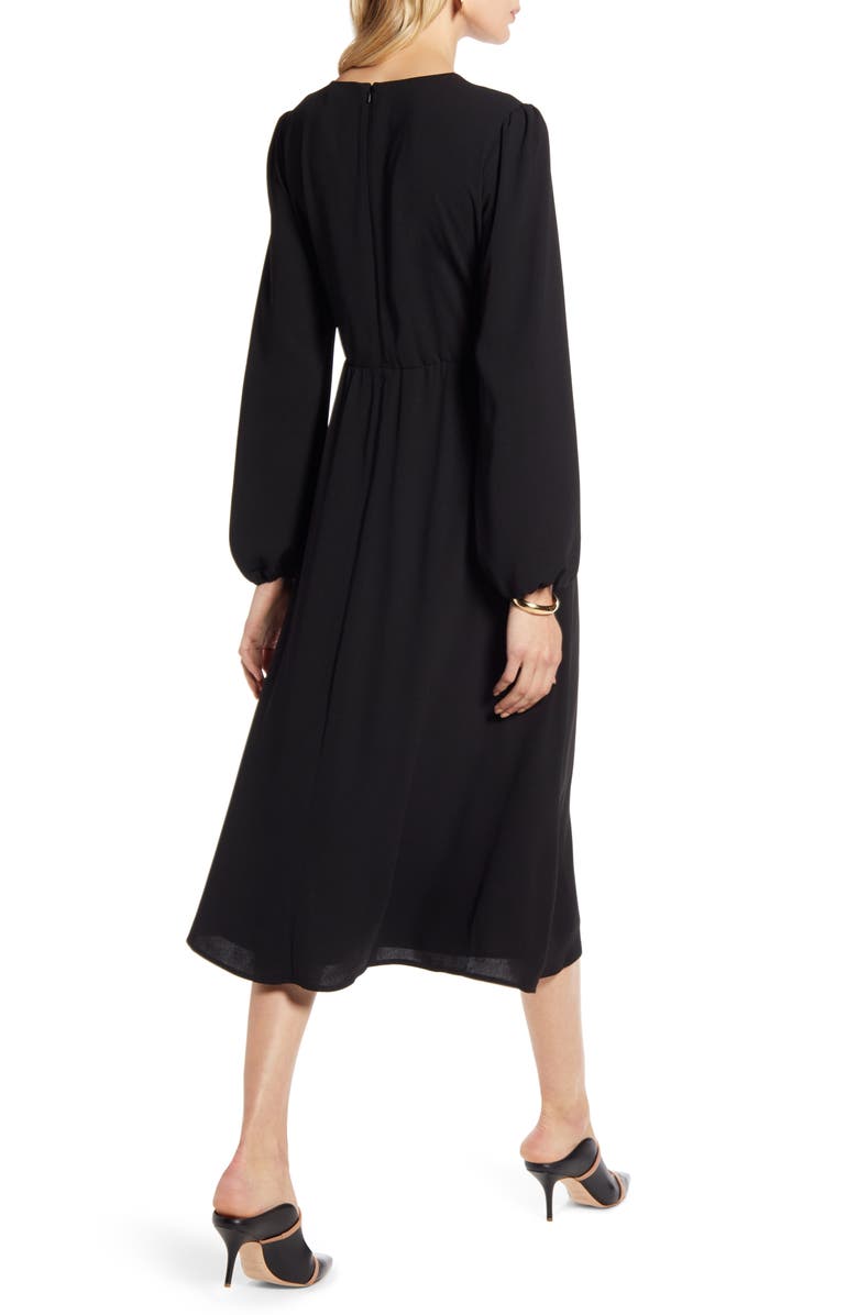 Halogen<sup>®</sup> Long Sleeve Midi Dress, Alternate, color, 