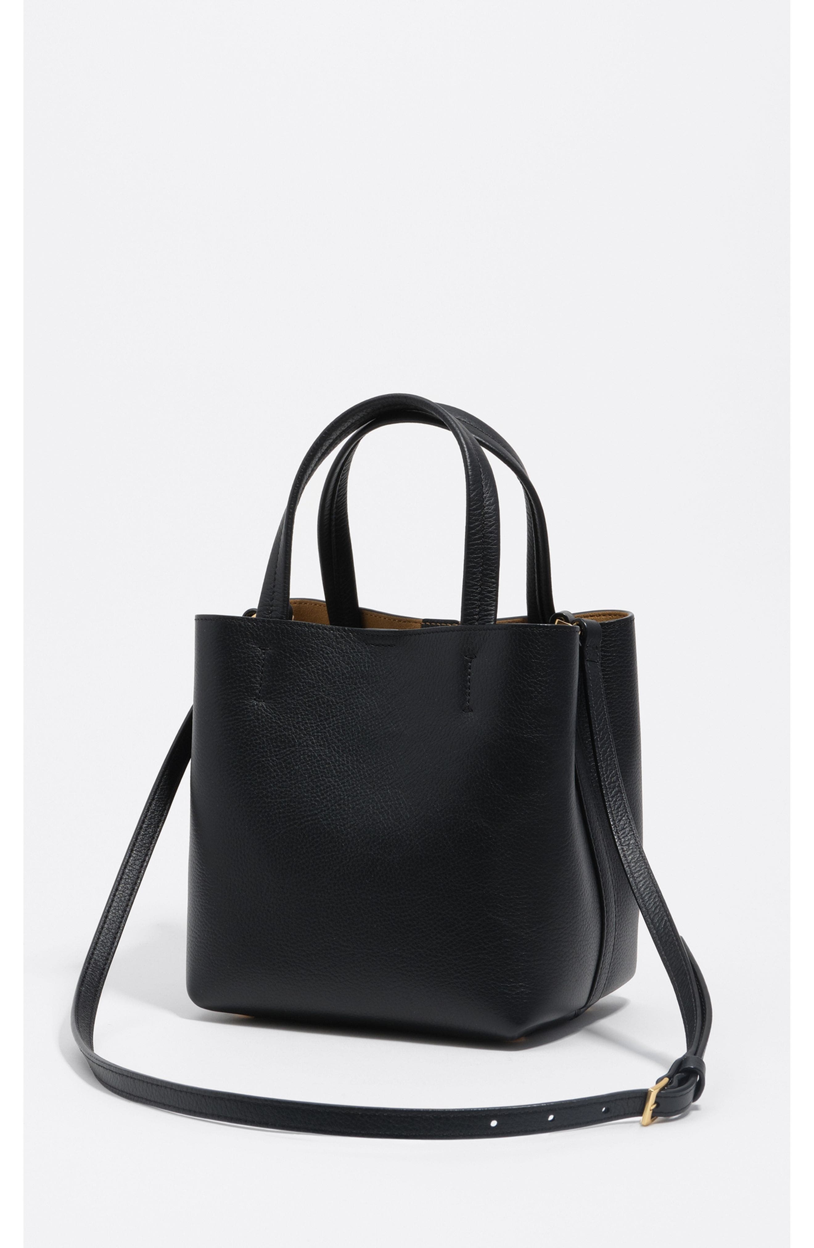 Bimba y Lola Mini Chihuahua Bag Leather, Alternate, color, Black