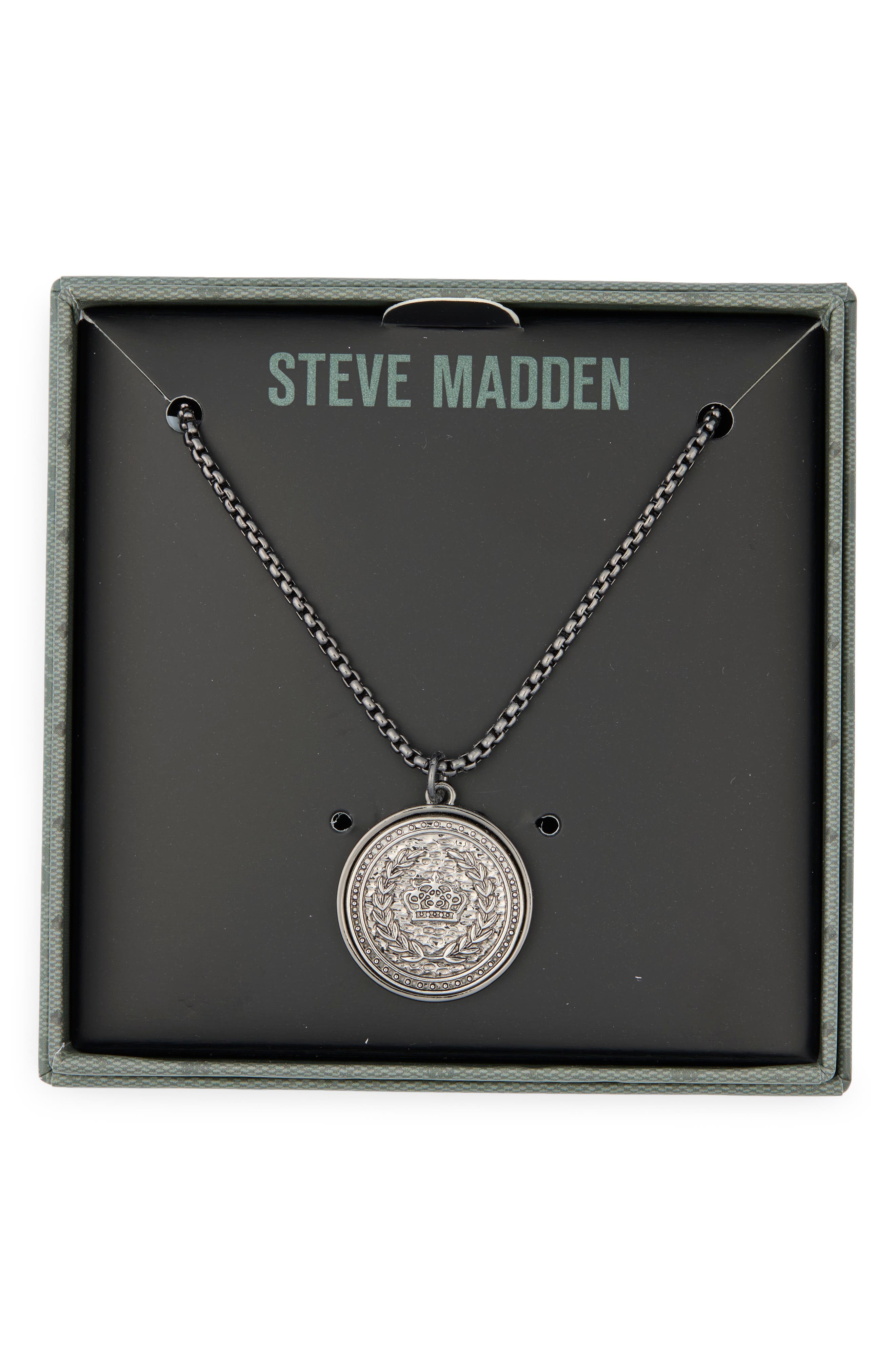 Steve Madden Coin Pendant Necklace