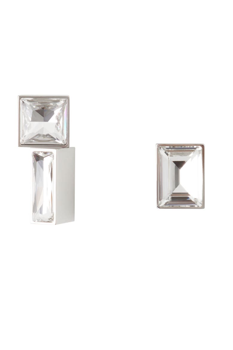 Rhythmique Asymmetrical Earrings, Main, color, Silver