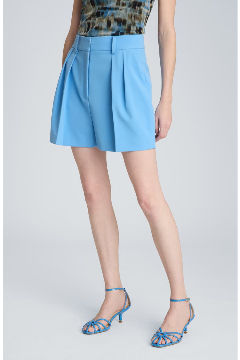 Pleated Shorts, Main, color, LAKE BLUE
