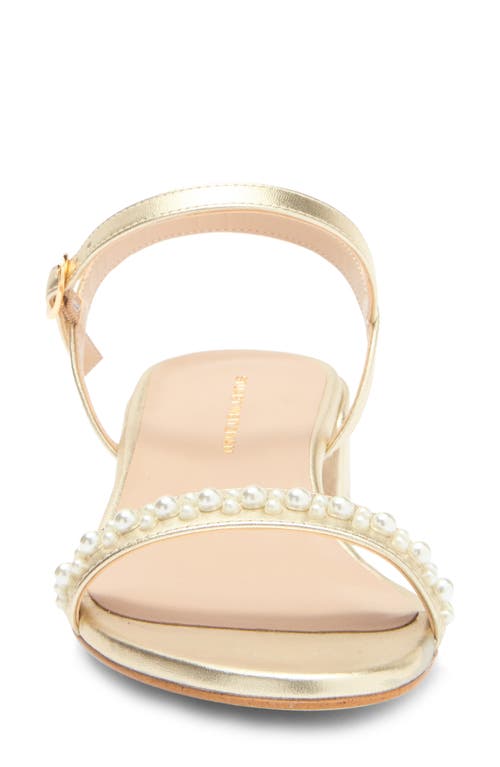 Stuart Weitzman Dancer Demipearl Sandal In Platino