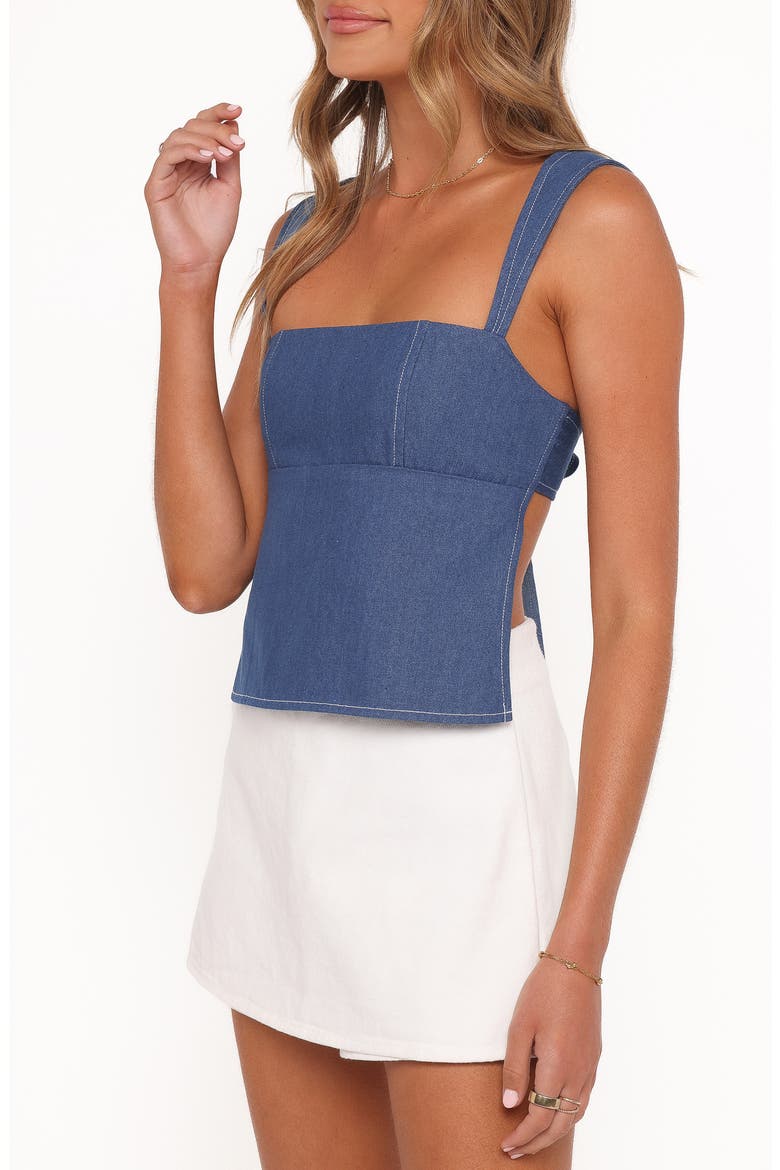 Azura Sleeveless Top, Alternate, color, DENIM