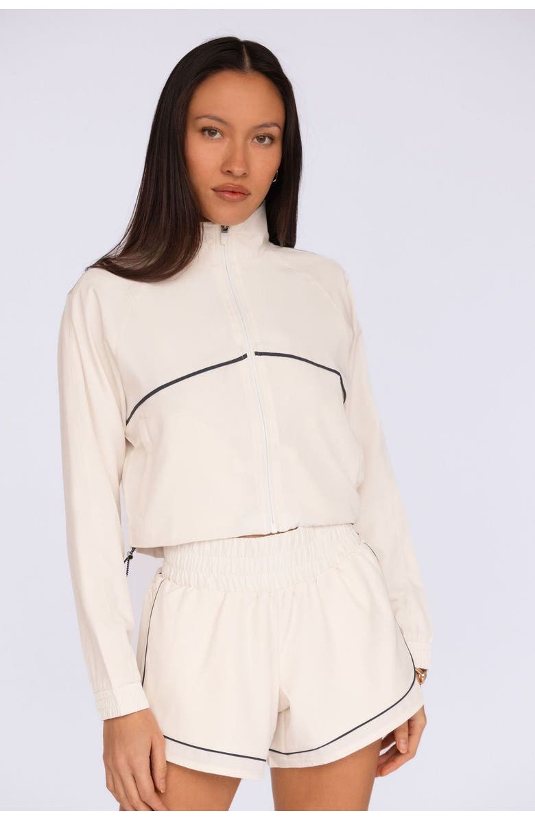 Fore-té Club Attire Nicole Cropped Active Jacket, Alternate, color, Ecru