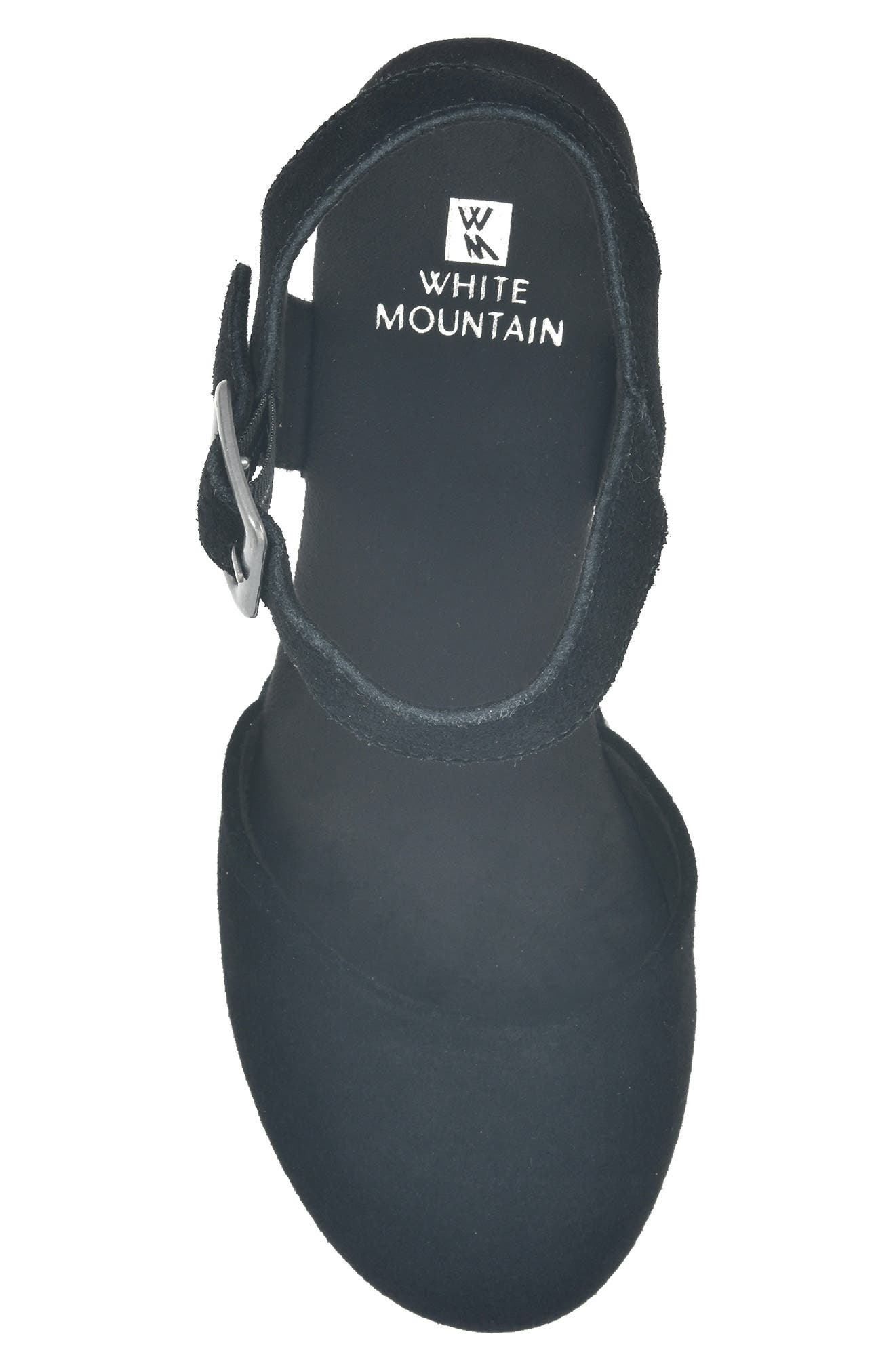 WHITE MOUNTAIN Cherub Platform Sandal, Alternate, color, BLACK SUEDE