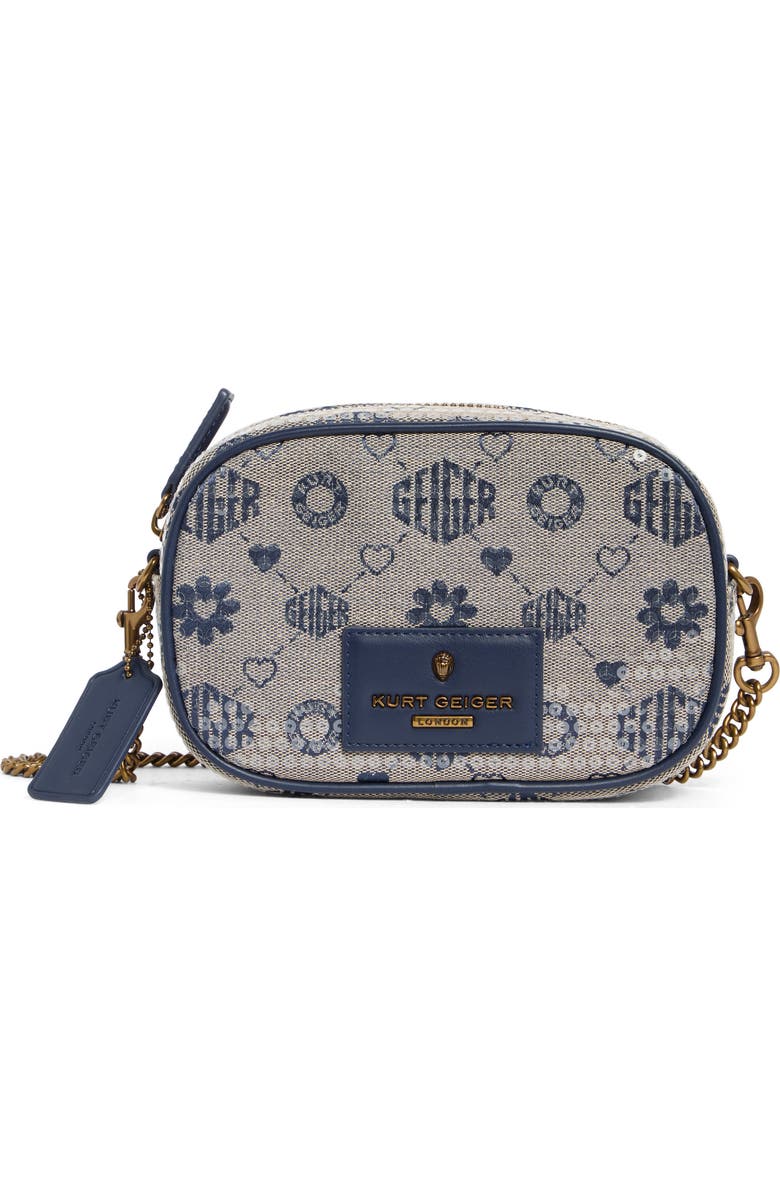 Kurt Geiger London Chiswick Camera Crossbody Bag, Main, color, Open Blue