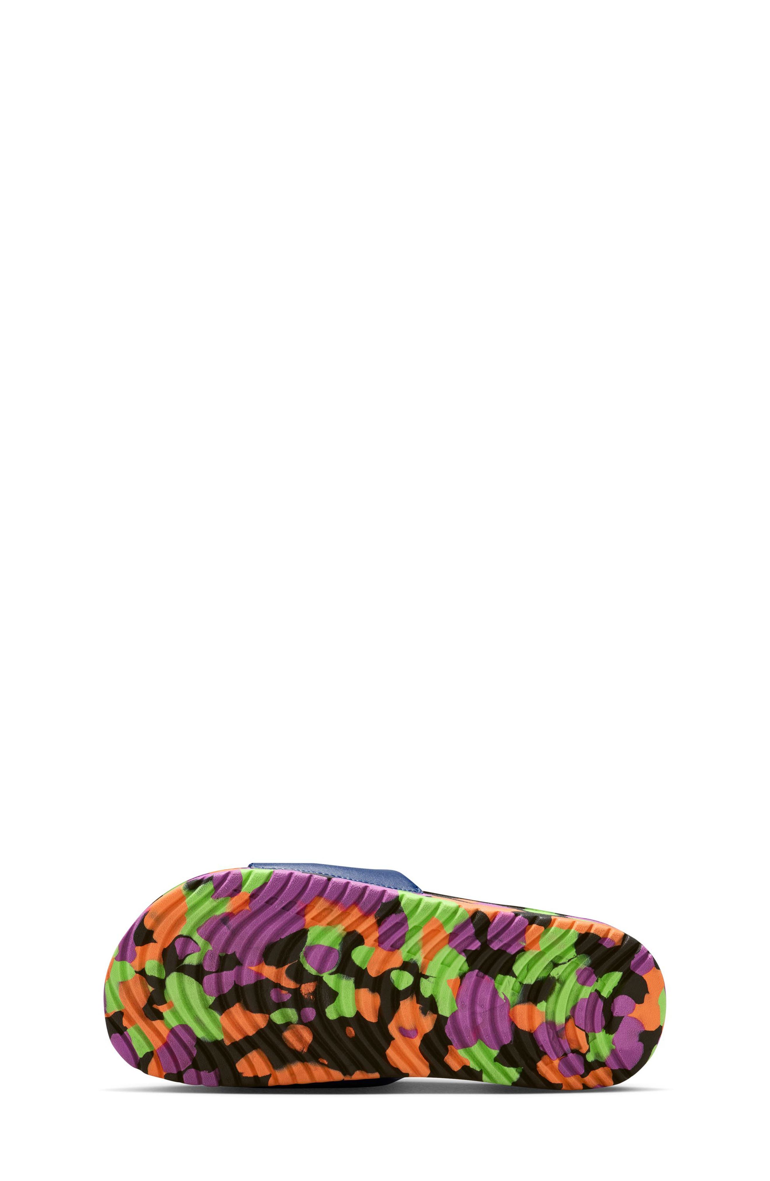 Nike Kids' Kawa Slide Sandal, Alternate, color, Black/ Green/ Blue/ Marakesh