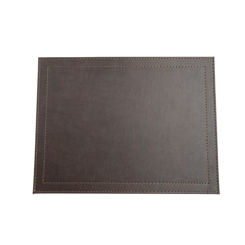 Davanti by  Classic Luxe Placemats Set of 6, Rectangular 16.5 x 12.5 Inch Indoor Outdoor Table Placemats