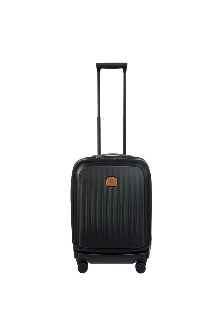 Taormina Hardside Expandable 21" Carry On Spinner Luggage with Pocket, Main, color, Black
