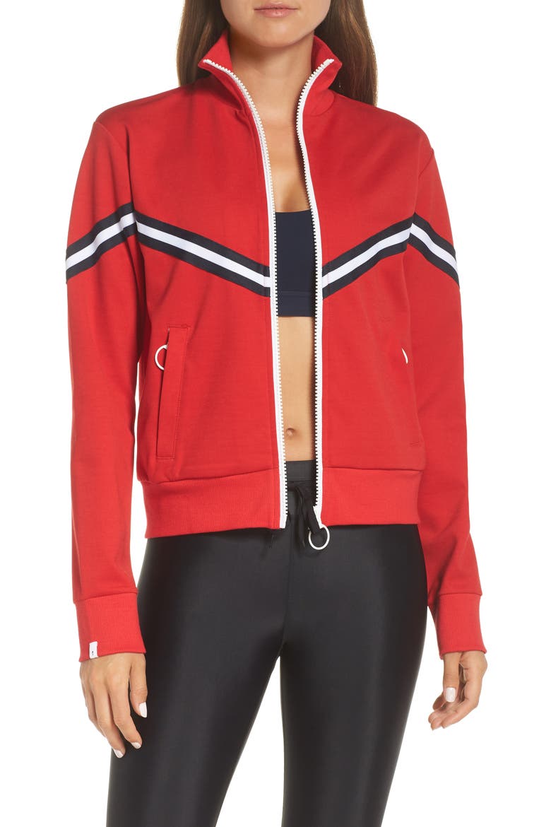 Margot Track Jacket, Main, color, RED