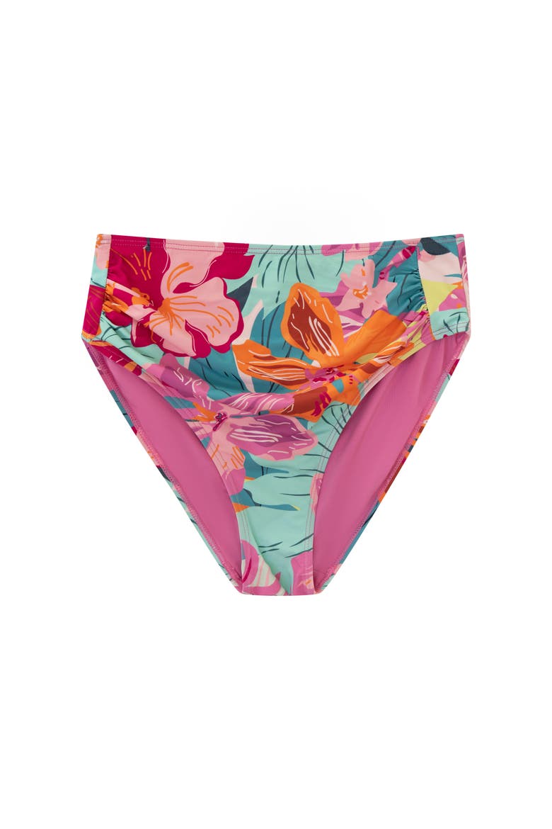 High Leg Ruched Swim Bottom, Alternate, color, Freedive