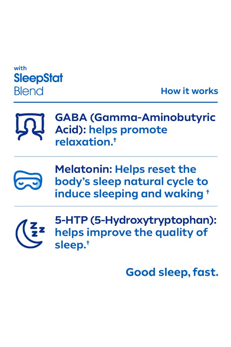 Sleep Aid Supplement Drink; Melatonin 5Mg, Gaba, 5Htp;  Zero Sugar, Alternate, color, Multicolored