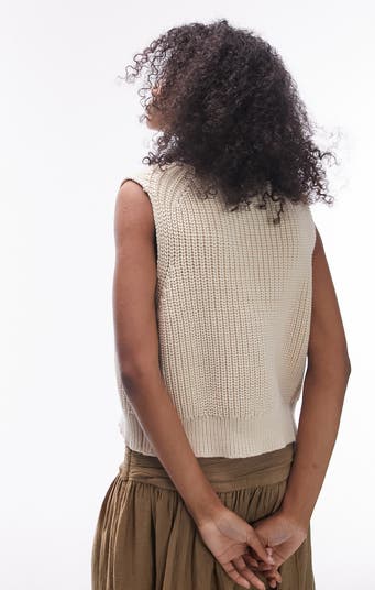 Topshop Cotton Blend Sweater Vest | Nordstrom